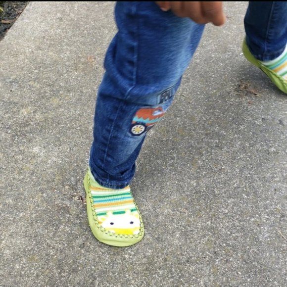 Baby Shoes Socks Animal Infant Sock Shoe Green New - Picture 15 of 16